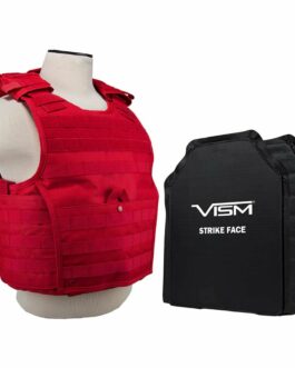 Vism Exp Carrier w 2 11x14in 3A SC Soft Panels Med-2XL Red